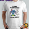 Stitch cup of fuckoffee one splash of no one cares a dash of kiss my ass shirt