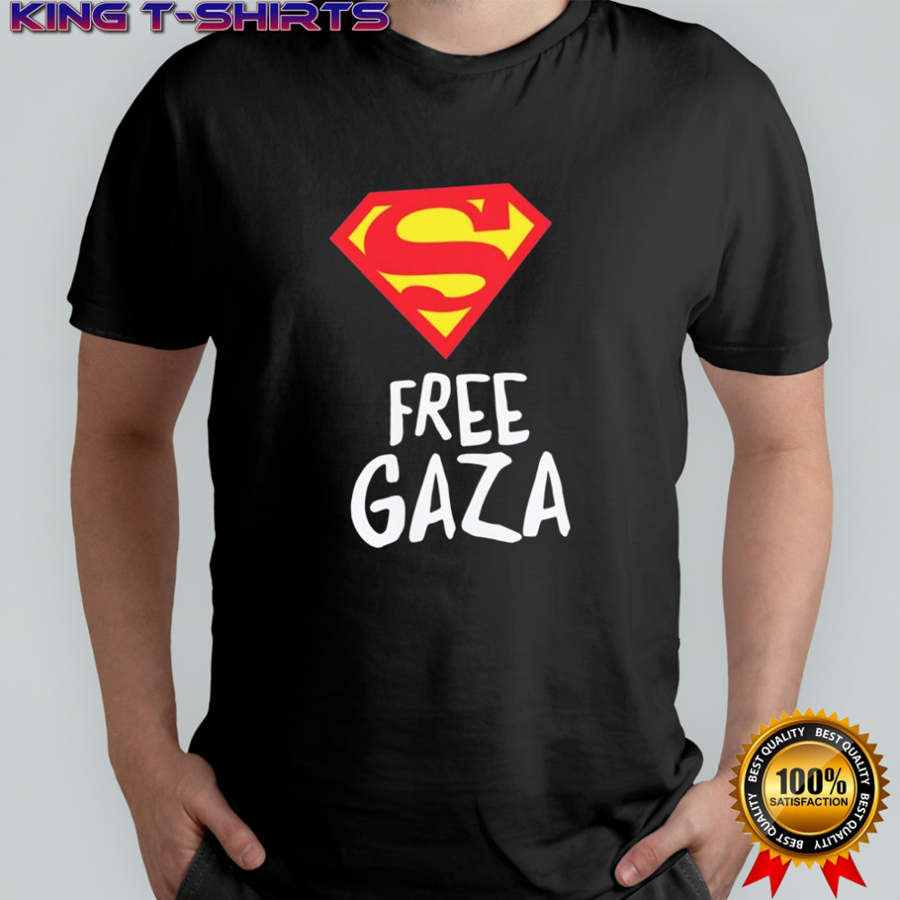 Superman Free Gaza logo shirt