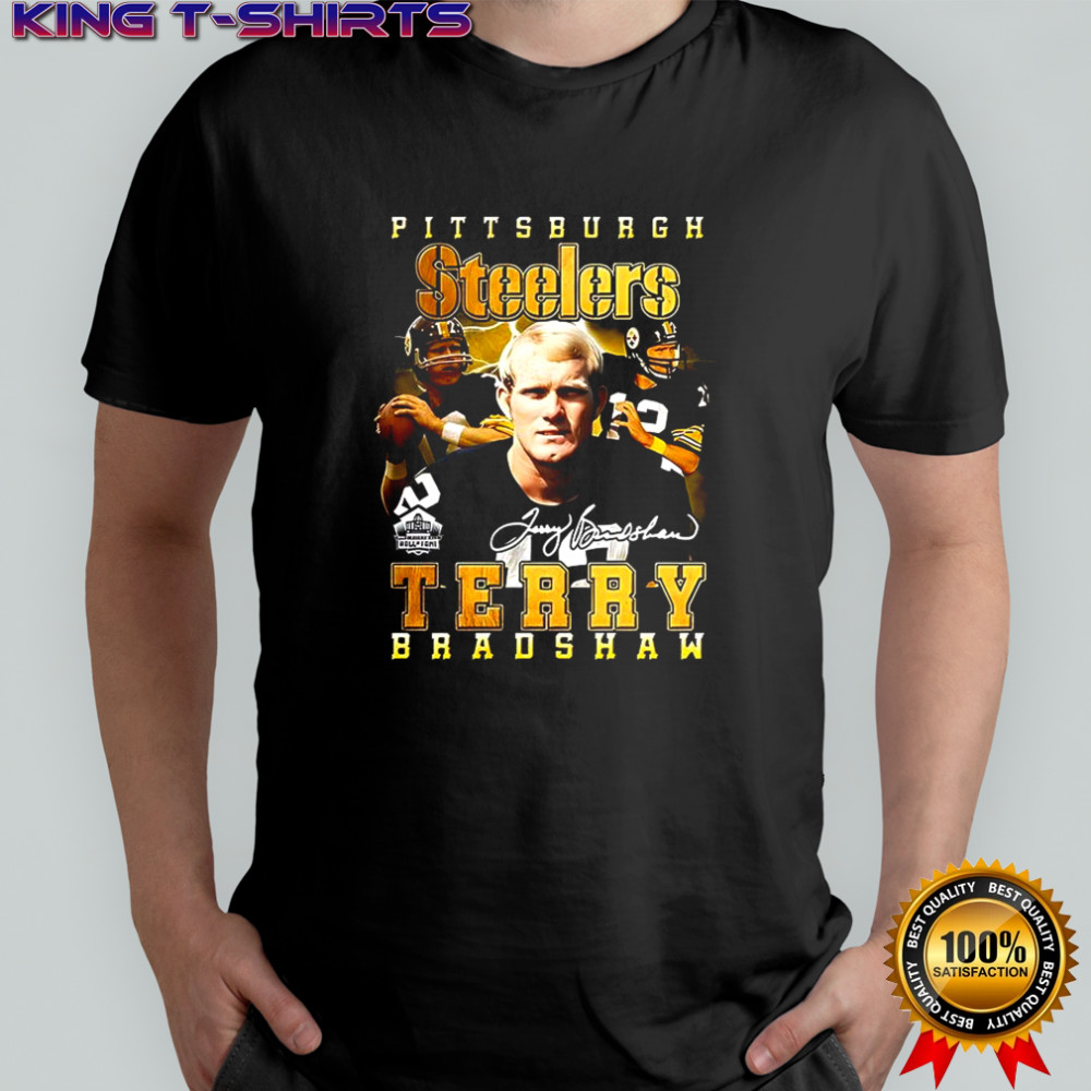 Terry Bradshaw Pittsburgh Steelers football signature shirt