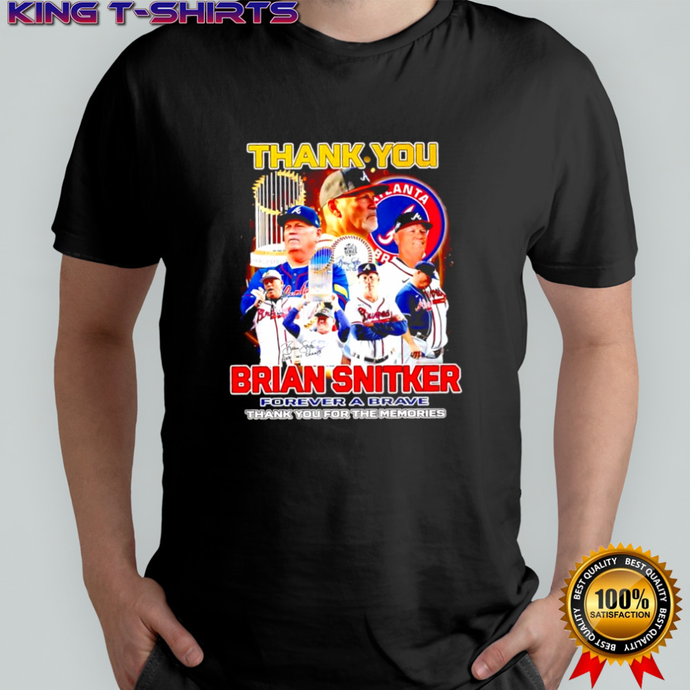 Thank you Brian Snitker Atlanta Braves forever a brave thank you for the memories shirt