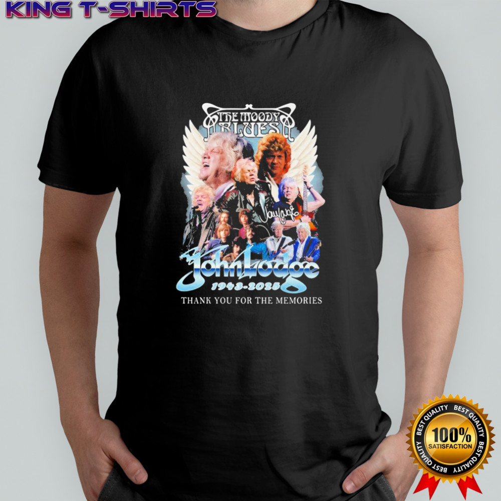 The Moody Blues John Lodge 1943 2025 Thank You For The Memories Wings T-shirt