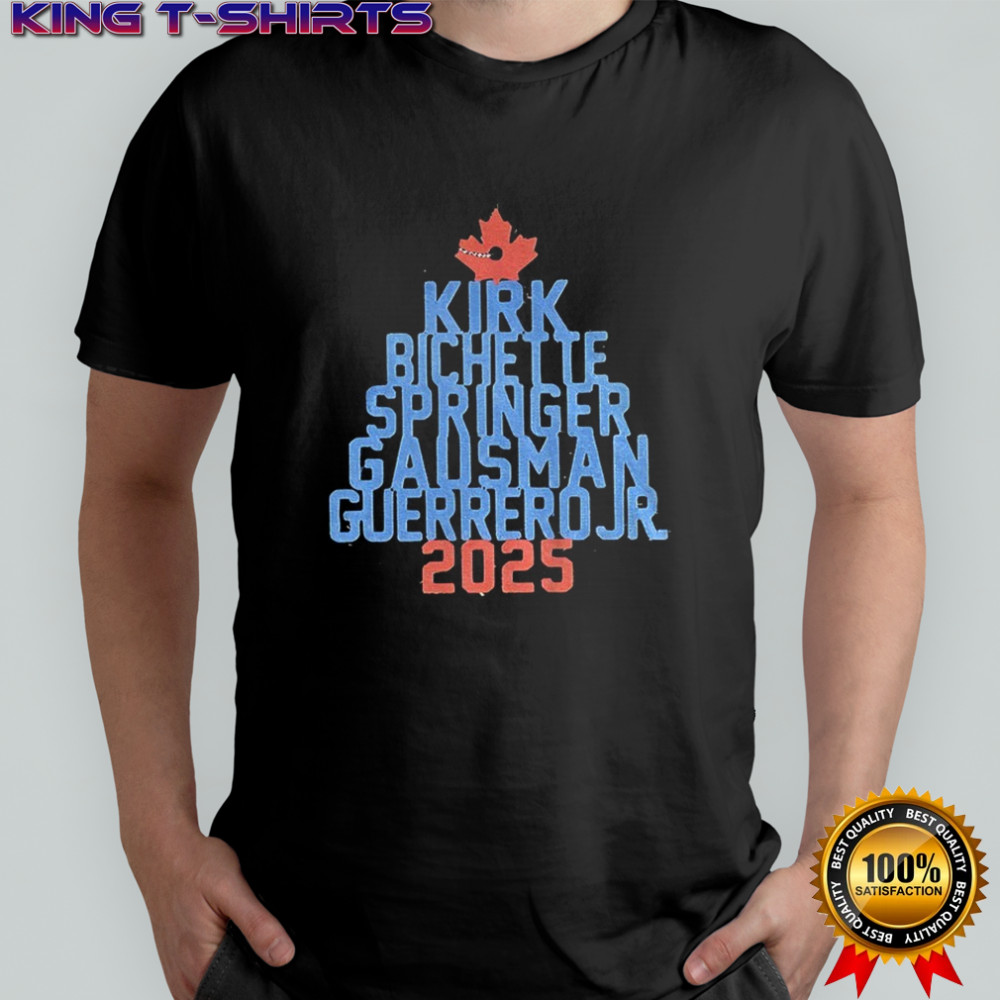 Toronto Blue Jays Kirk Bichette Springer Gausman Guerrero Jr 2025 Christmas tree shirt