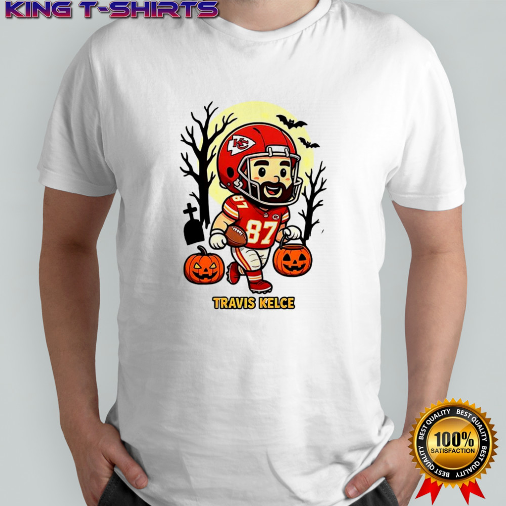 Travis Kelce Kansas City Chiefs football Jack-o’-latern Halloween shirt