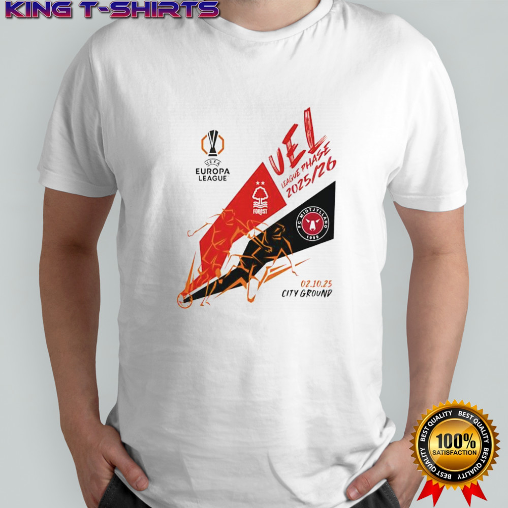 UEL league phase 2025 2026 Nottingham Forest vs FC Midtjylland logo shirt