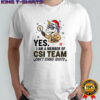Unicorn Santa hat yes I am a member of CSI team can’t stand idiots Merry Christmas shirt