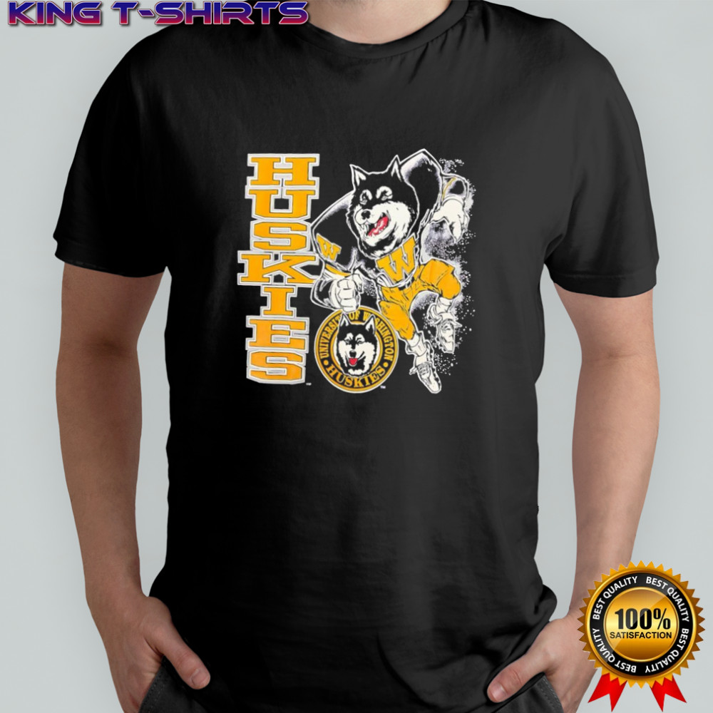 University of Washington Huskies mascot logo graphic shirt