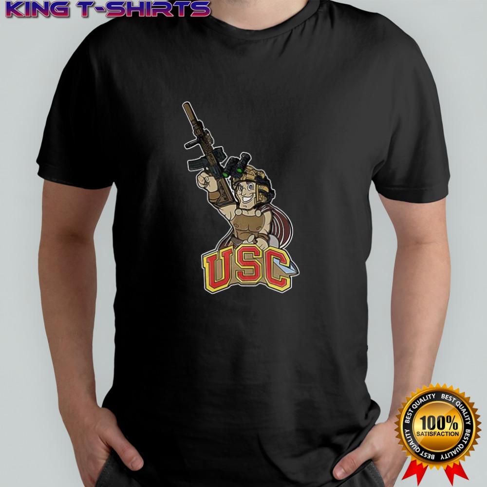 USC Trojans mascot tactical soldier shirt