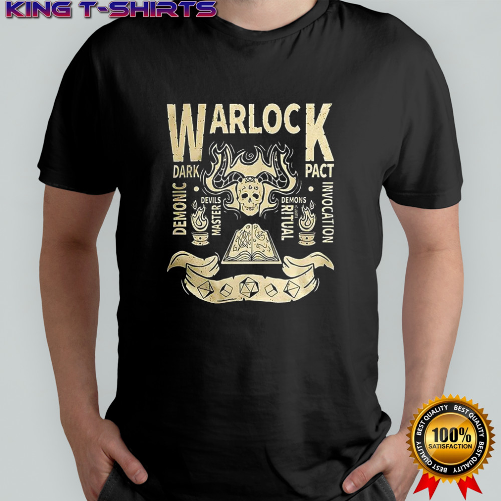 Warlock Grunge Dungeons and Dragons shirt