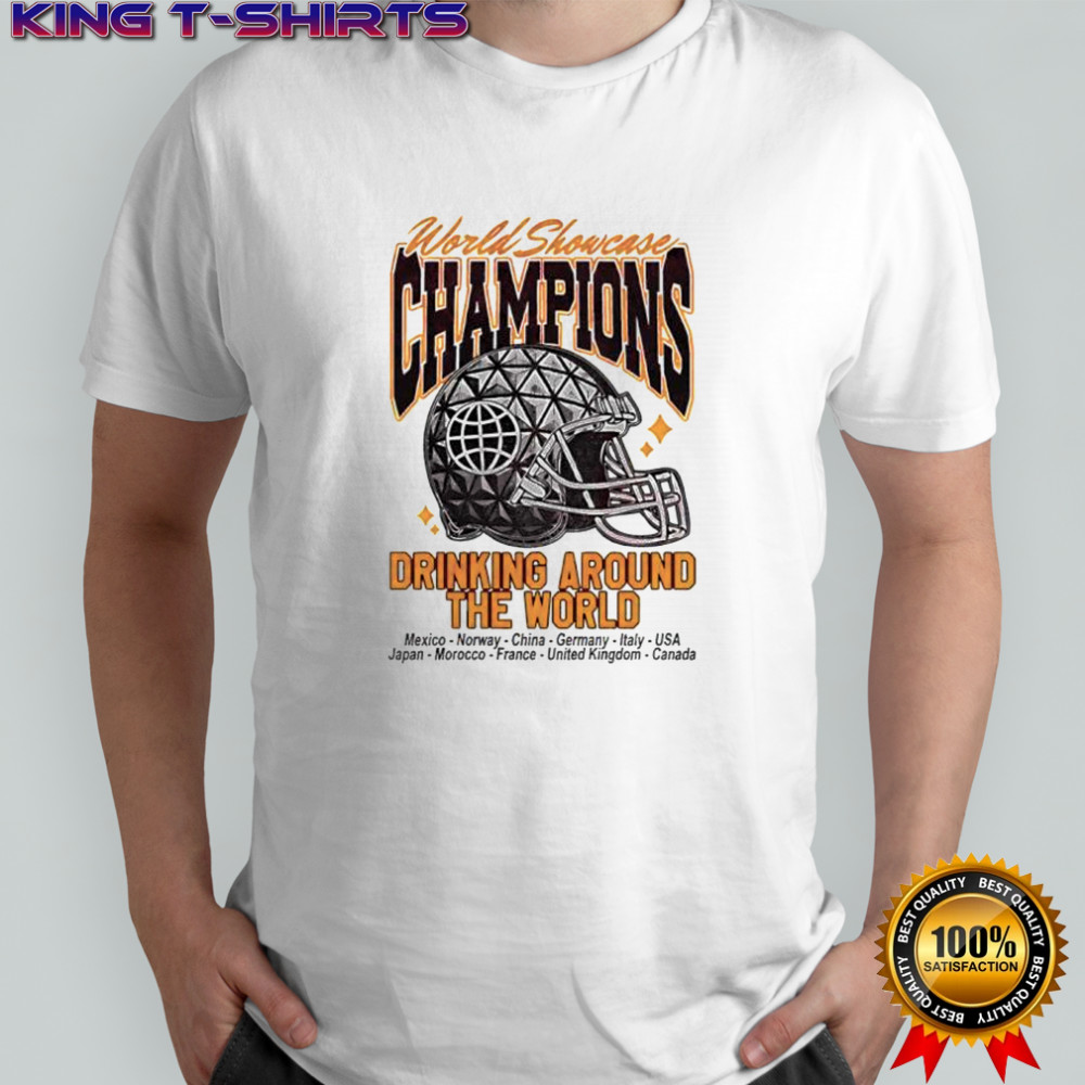 World Showcase Champions drinking around the world helmet shirt