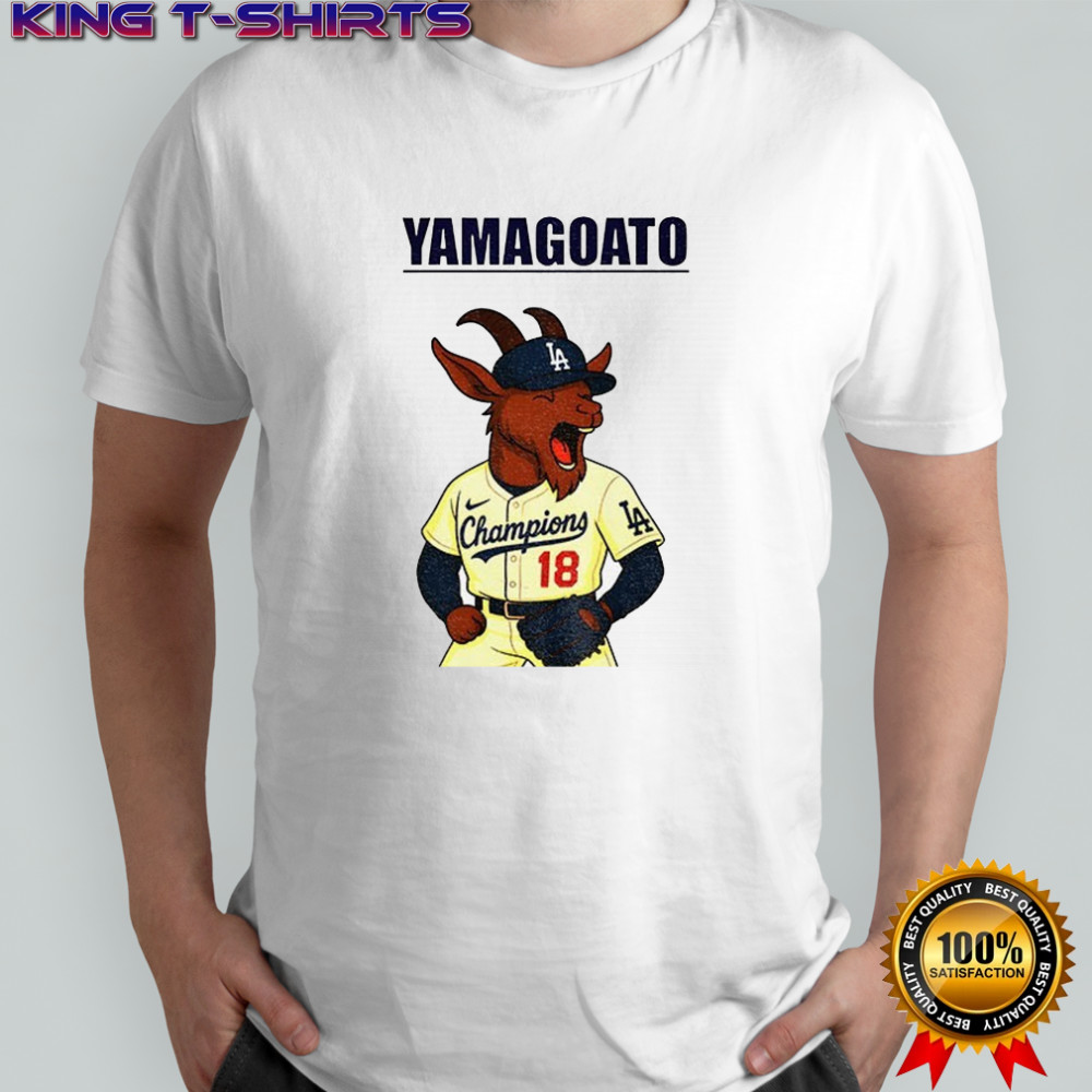 Yamagoato Yoshinobu Yamamoto 18 goat Los Angeles Dodgers MLB Baseball 2025 shirt