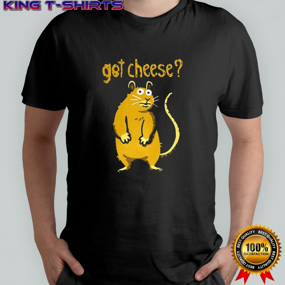 Yellow mouse got cheese cartoon shirt