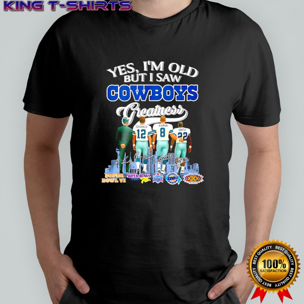 Yes i’m old but i saw Dallas Cowboys greatness Jimmy Johnson Troy Aikman Emmitt Smith Michael Irvin shirt