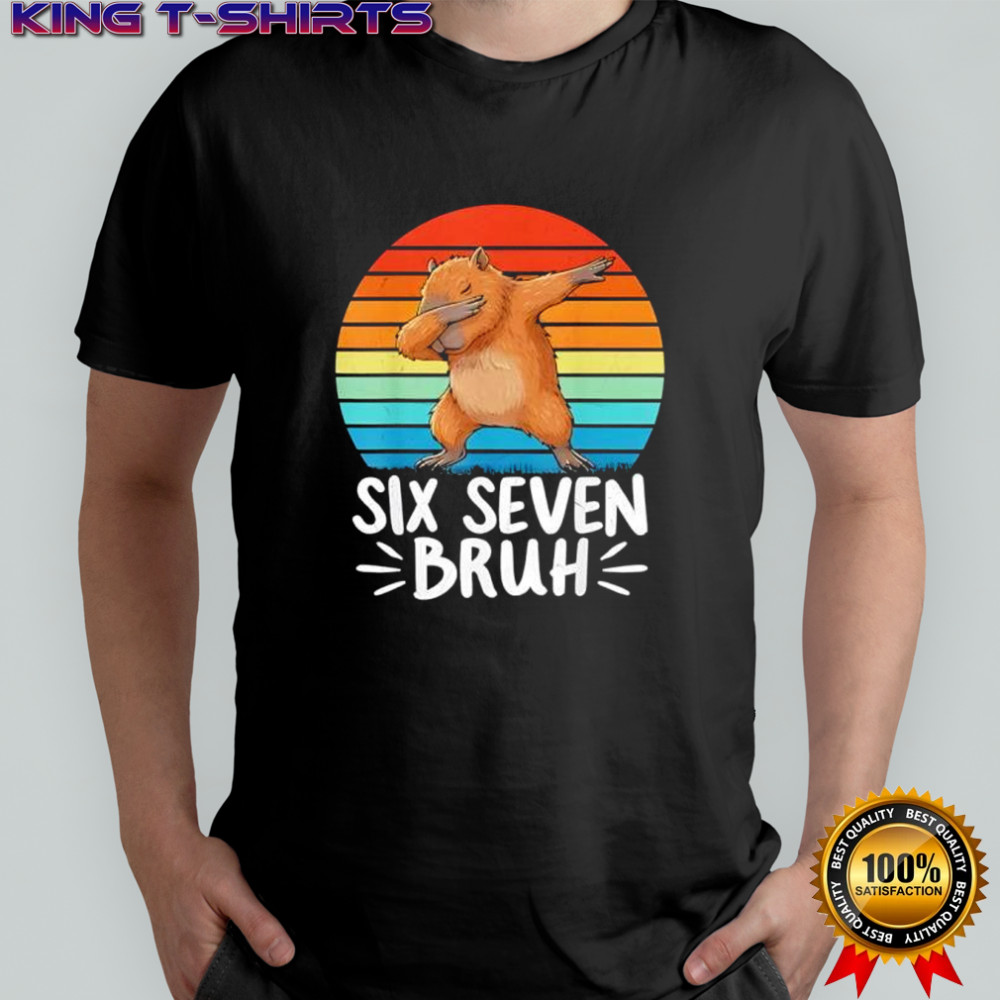 67 Meme Capybara Funny Six Seven Bruh shirt