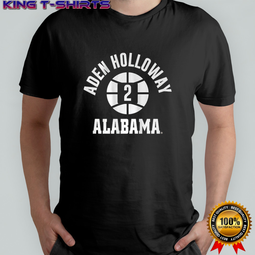 Aden Holloway Alabama Crimson Tide basketball name number 2 ball shirt