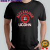 Alex Karaban UConn Huskies basketball name number 11 ball shirt