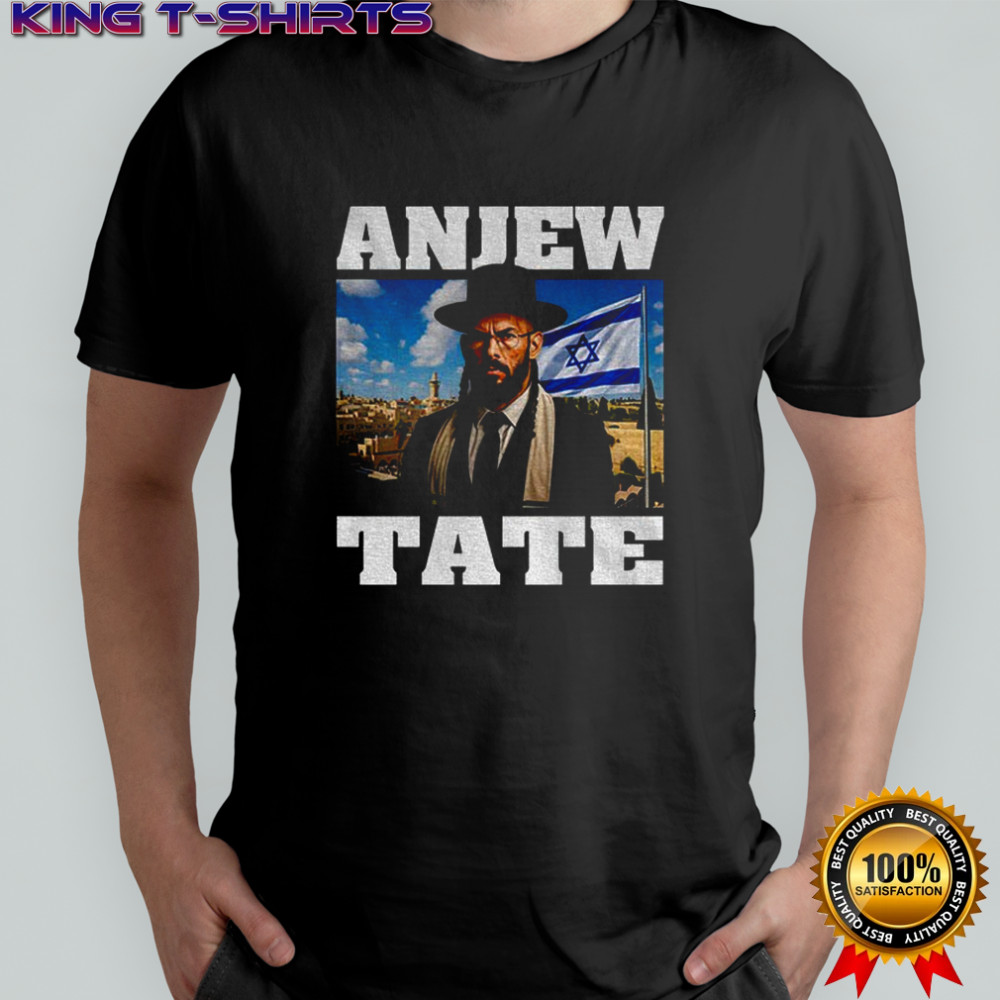 Andrew Tate wearing hat Israel flag 2025 shirt