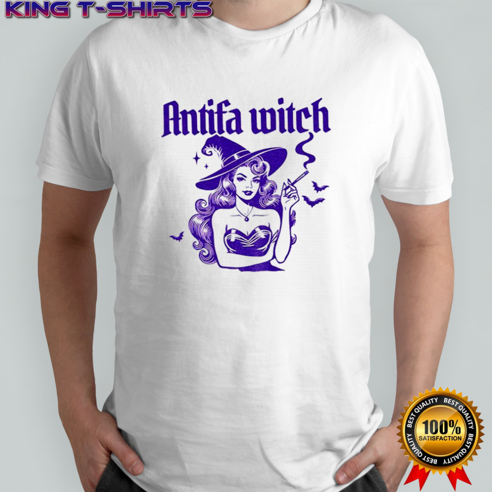 Antifa witch anti Fascism Fuck Trump Halloween shirt