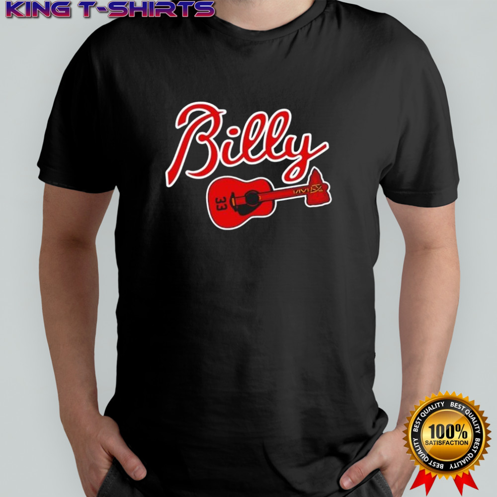 Atlanta Braves Billy 33 guitar shirt