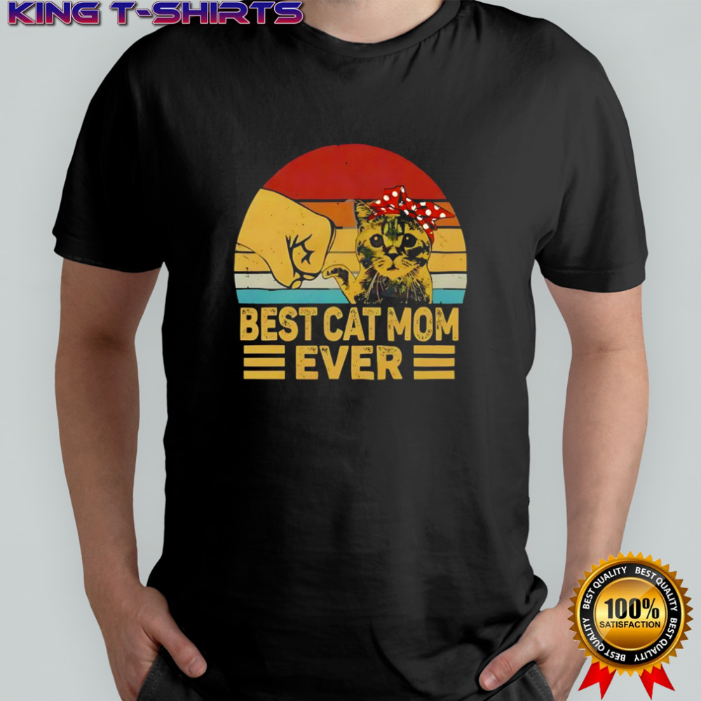 Best cat mom ever gift vintage shirt