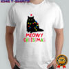 Black cat Meowy Christmas shirt