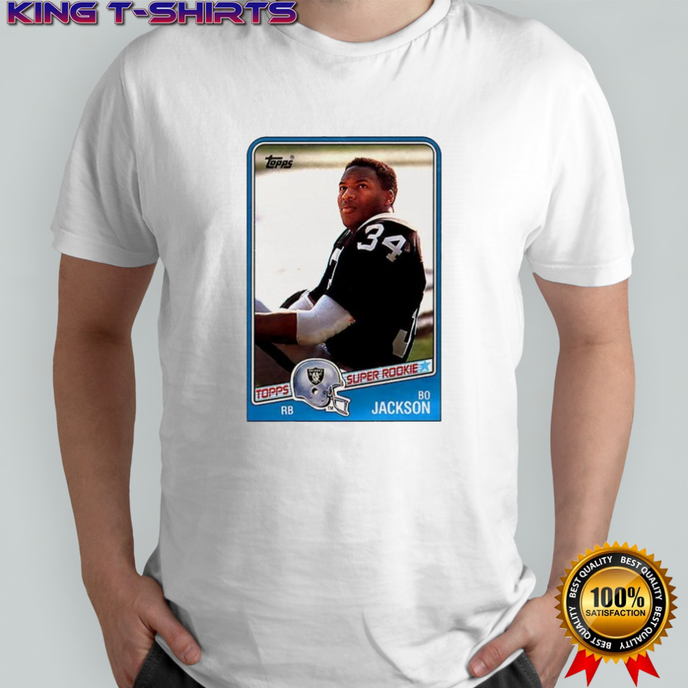 Bo Jackson Las Vegas Raiders football trading card shirt