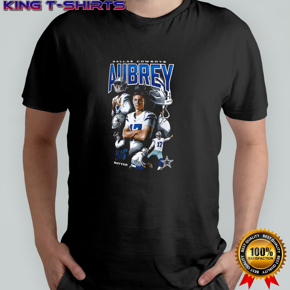 Brandon Aubrey Dallas Cowboys football collage signature shirt