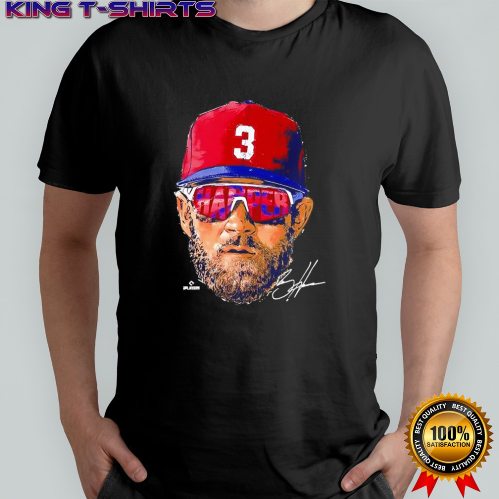 Bryce Harper Philadelphia Phillies head graphic signature shirt