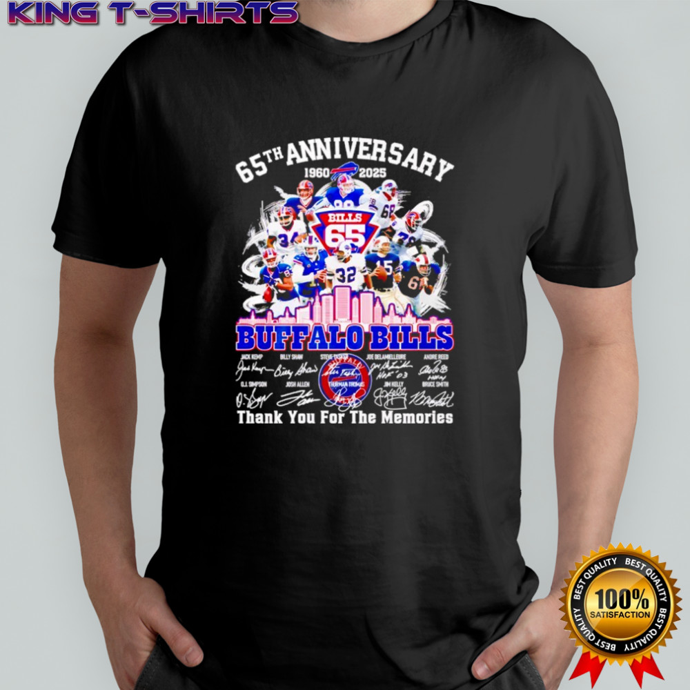 Buffalo Bills 65th Anniversary 1960-2025 thank you for the memories shirt