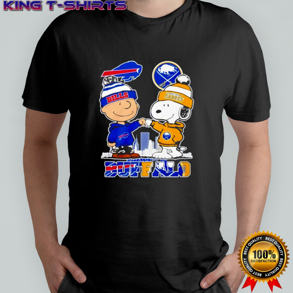 Buffalo Bills x Buffalo Sabres Snoopy Charlie Brown shirt