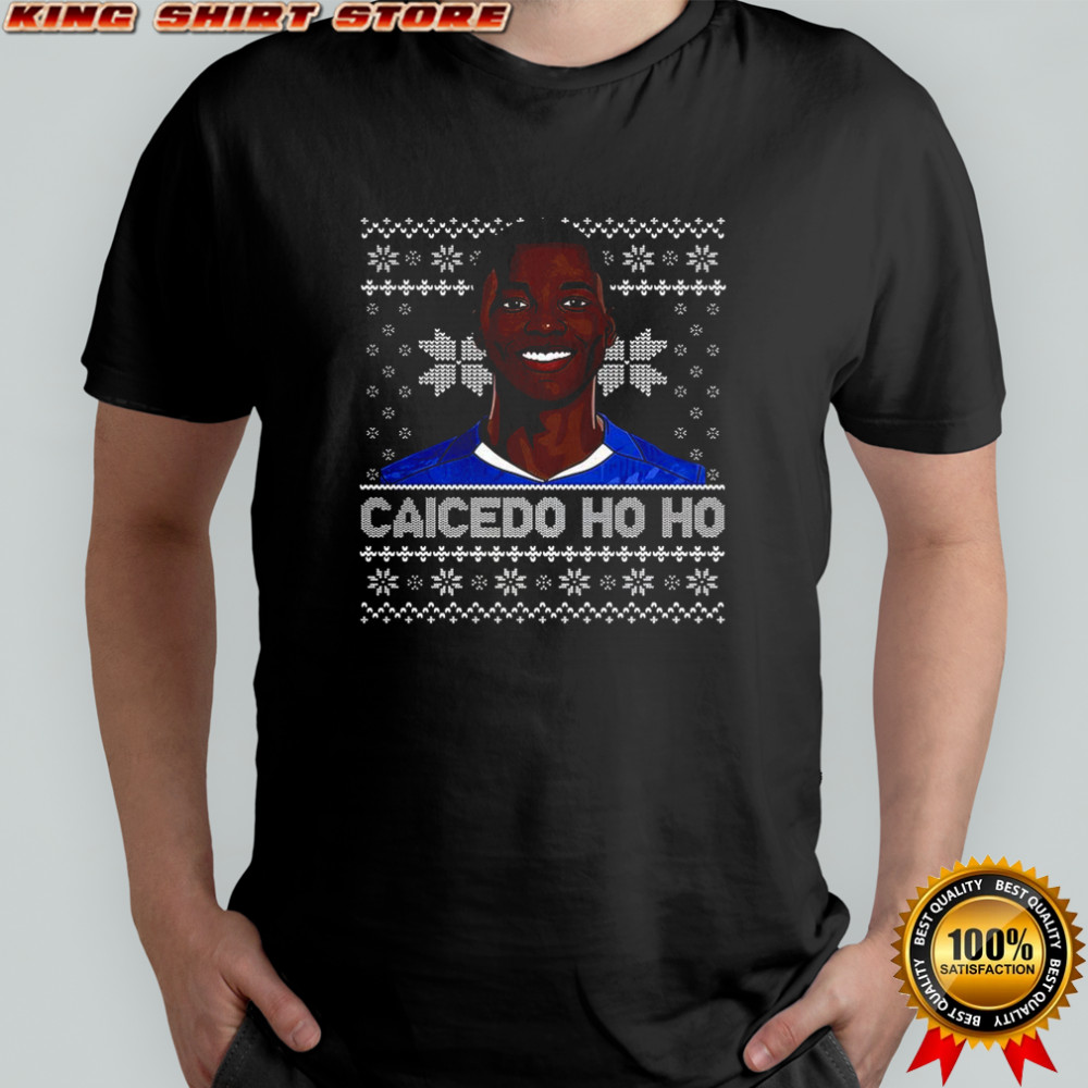 Caicedo Chelsea FC ho ho Moises Caicedo ugly Christmas shirt