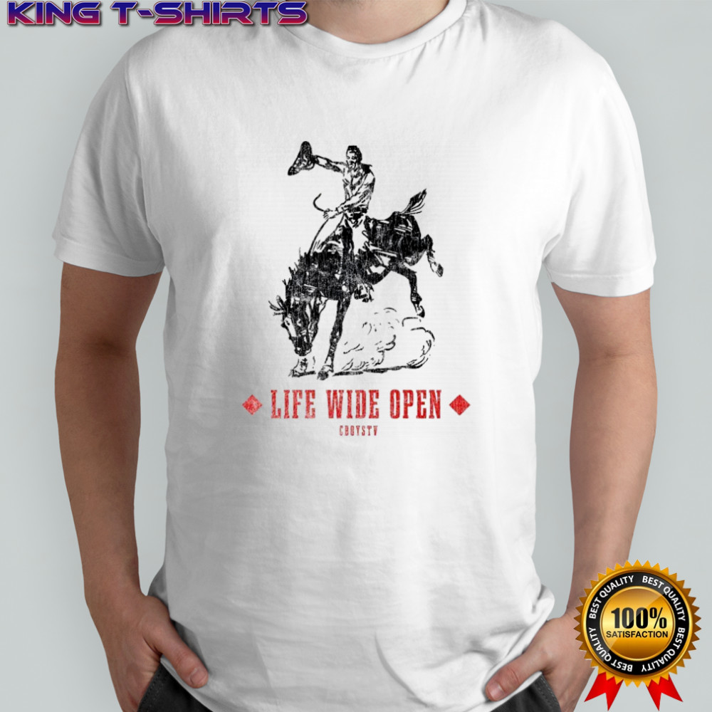 Cboystv Life Wide Open Vegas Bull Cowboy T-shirt