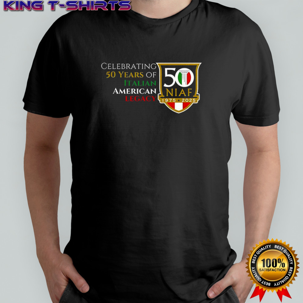 Celebrating 50 years of Italian American legacy 1975 2025 shirt