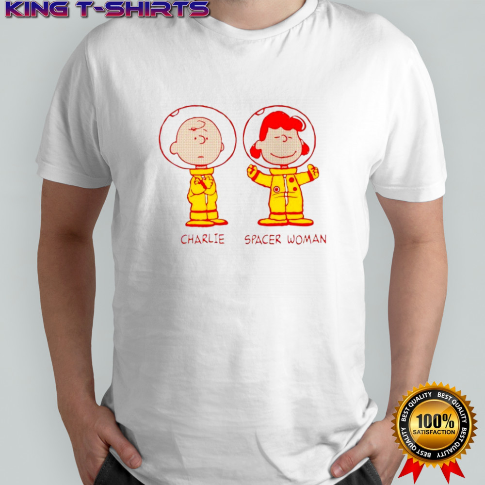 Charlie Brown And Lucy The Peanuts Spacer Woman T-shirt