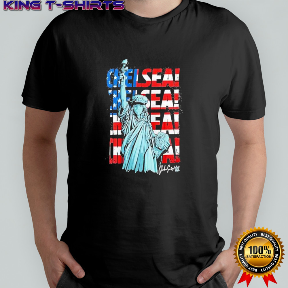 Chelsea Green Statue America flag shirt