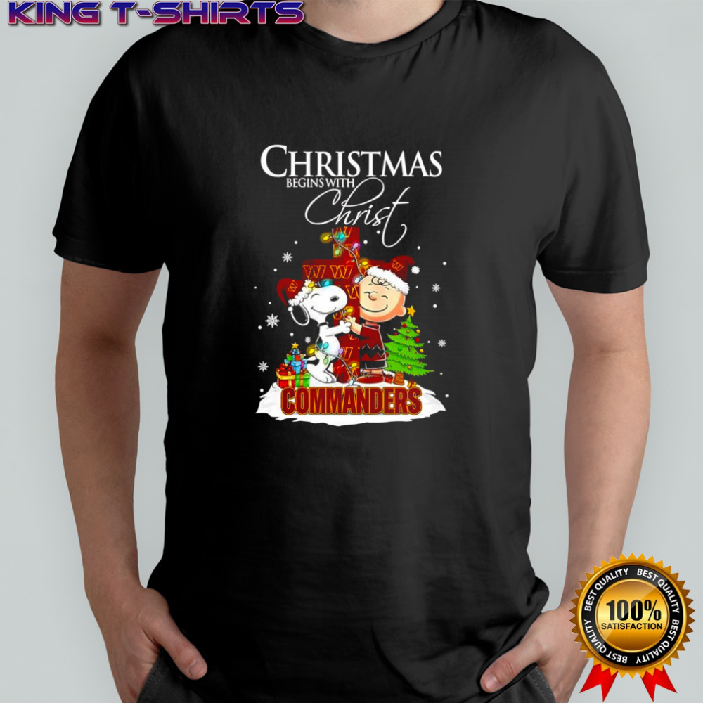 Christmas begins with Christ Washington Commanders x Snoopy and Charlie Brown shirt