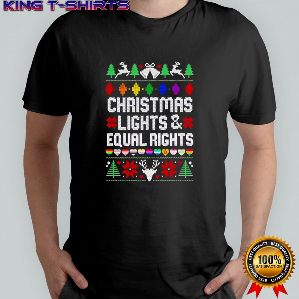 Christmas Lights & Equal Right LGBT shirt