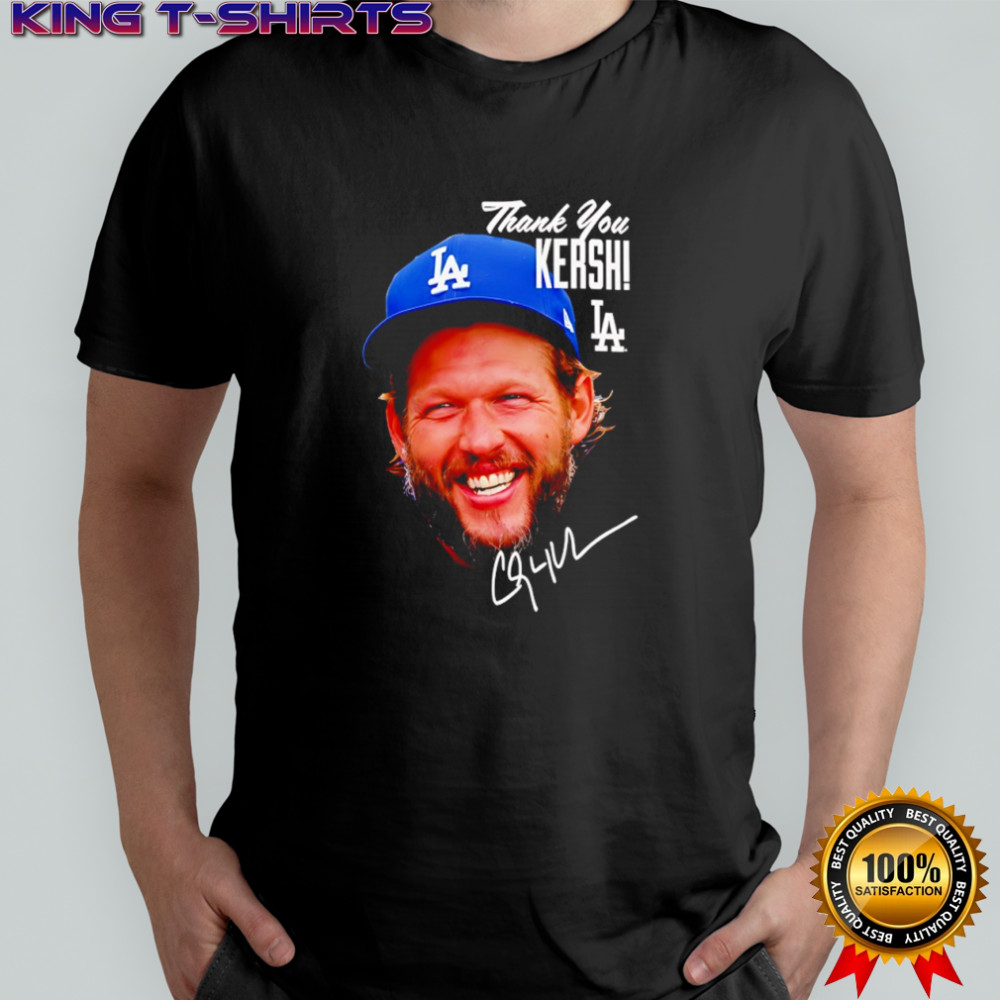 Clayton Kershaw thank you Kersh Los Angeles Dodgers baseball signature shirt