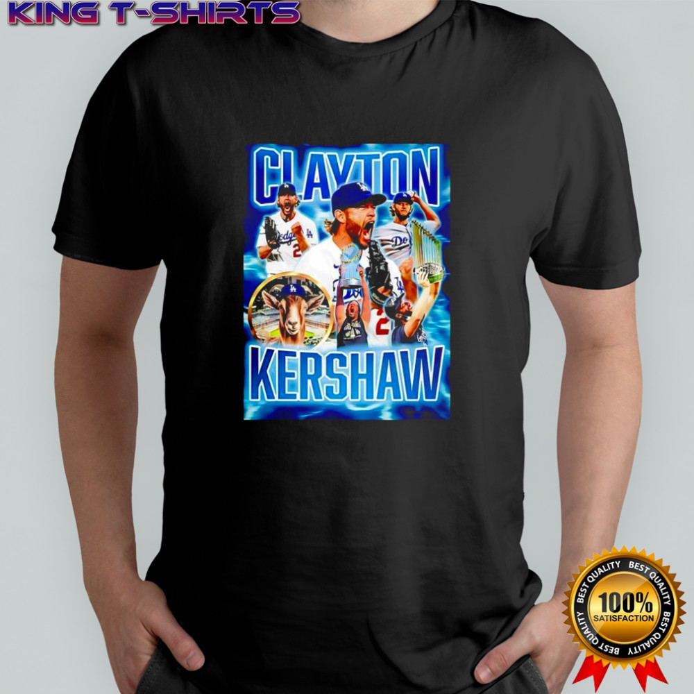 Clayton the GOAT Kershaw LA player graphic shirt