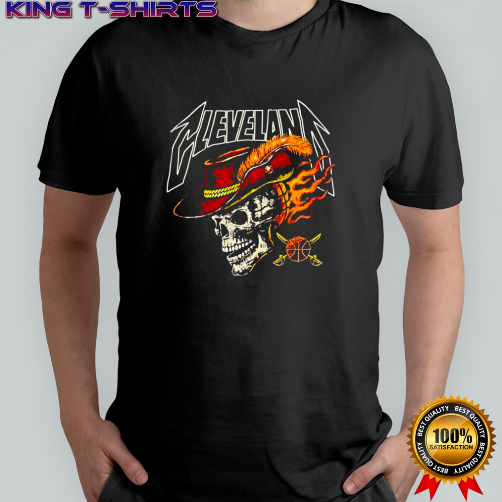 Cleveland Cavaliers Basketball Skull Flames shirt