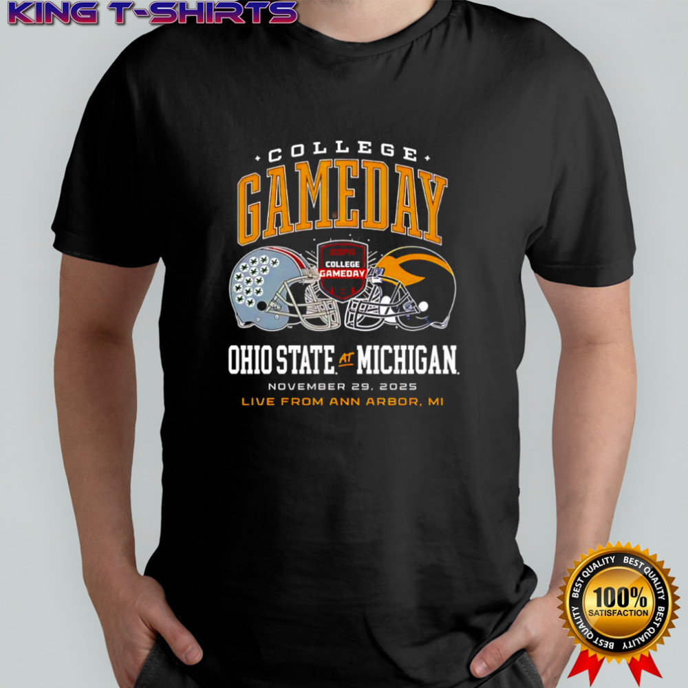College GameDay Ohio State vs. Michigan Live Ann Arbor MI helmet shirt