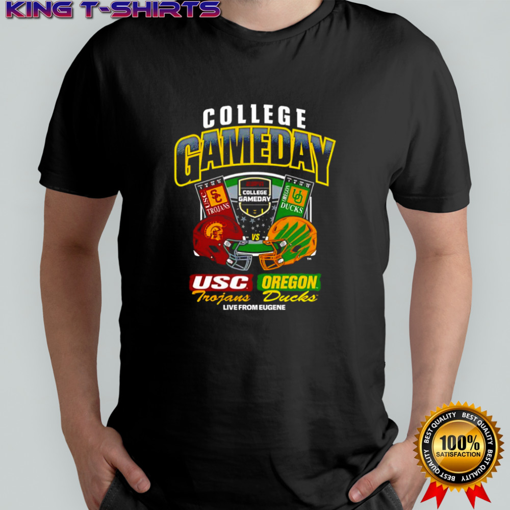 College GameDay USC vs. Oregon Ticket Live from Eugene helmet shirt