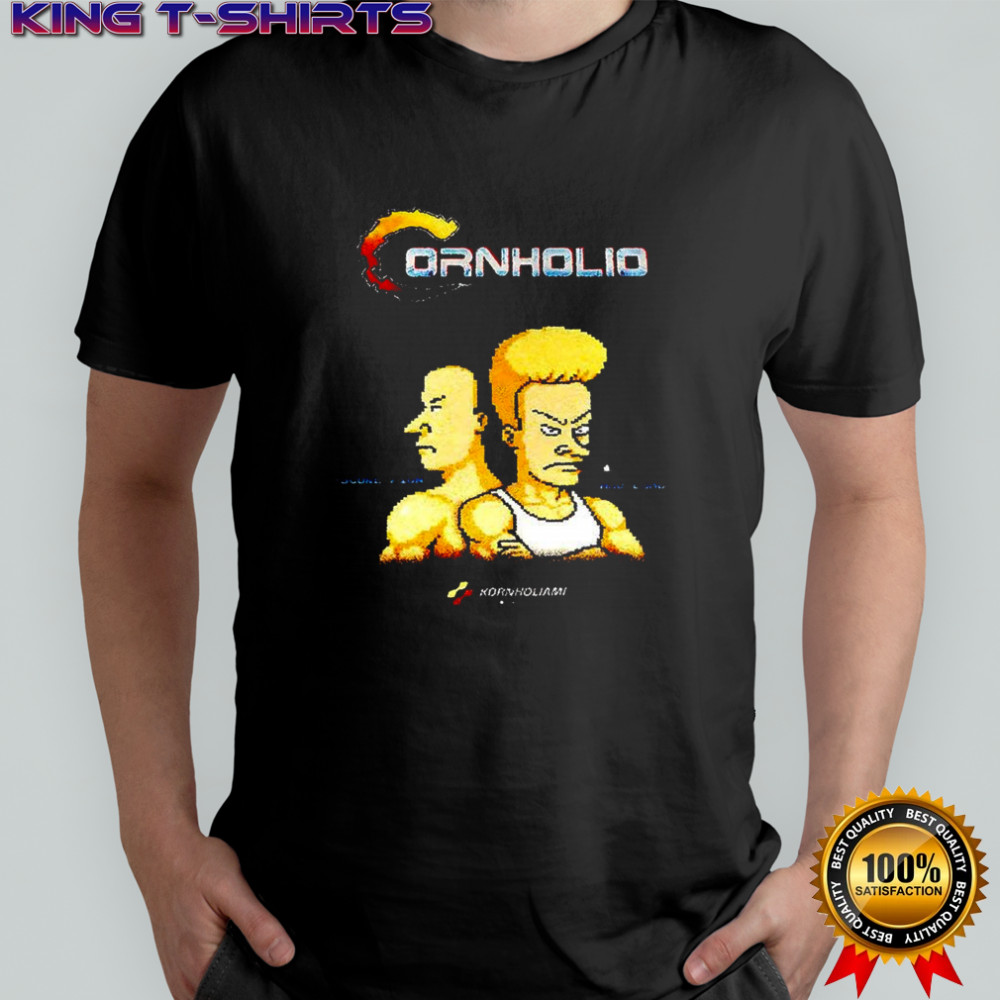 Contra x The Great Cornholio Beavis and Butthead parody vintage shirt