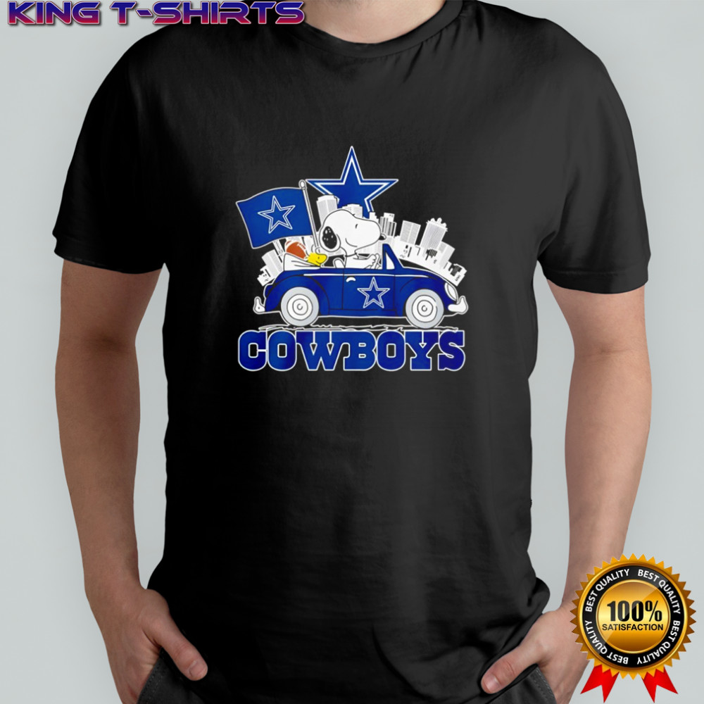 Dallas Cowboys x Snoopy and Woodstock drive car shirt