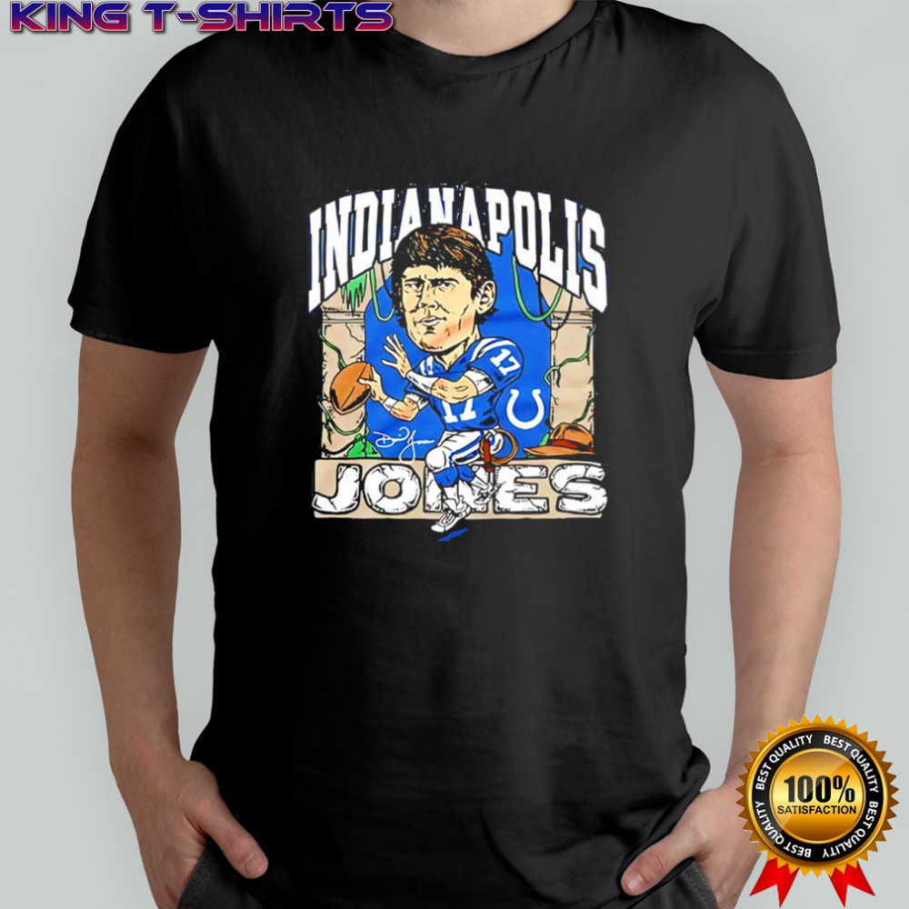 Daniel Jones Indianapolis Colts football signature cartoon shirt