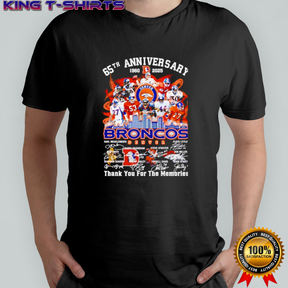 Denver Broncos 65th Anniversary 1960-2025 thank you for the memories shirt