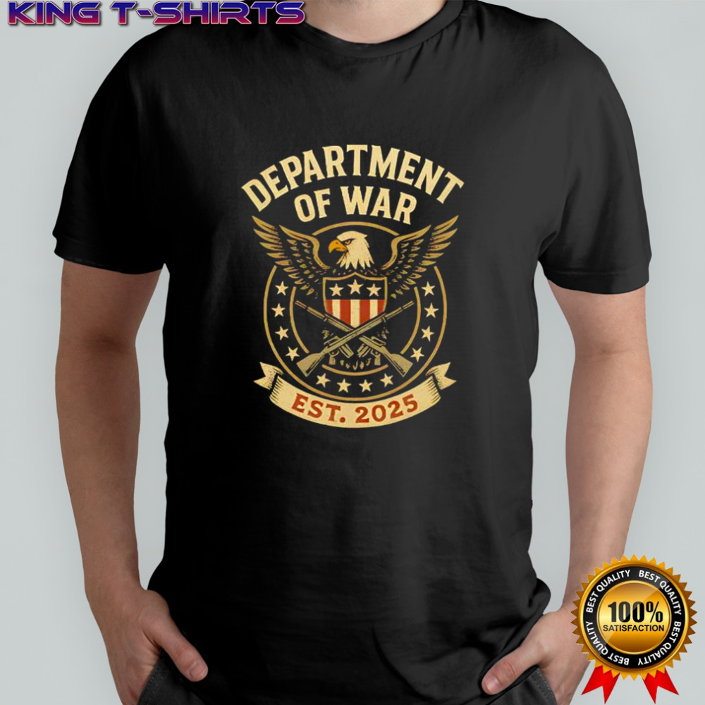 Department of War Est. 2025 Eagles Gun logo shirt