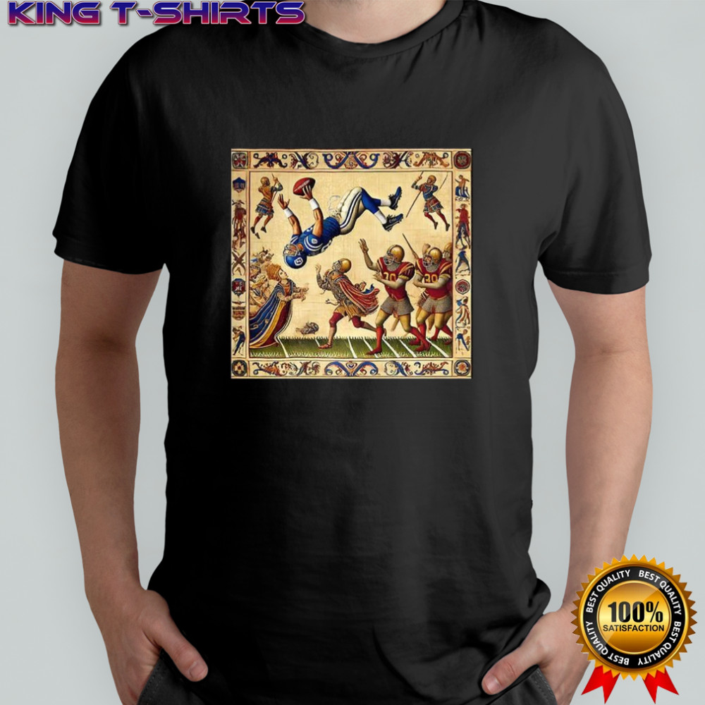 Detroit Lions vs Washington Commanders NFL 2025 Bayeux Tapestry inspired shirt