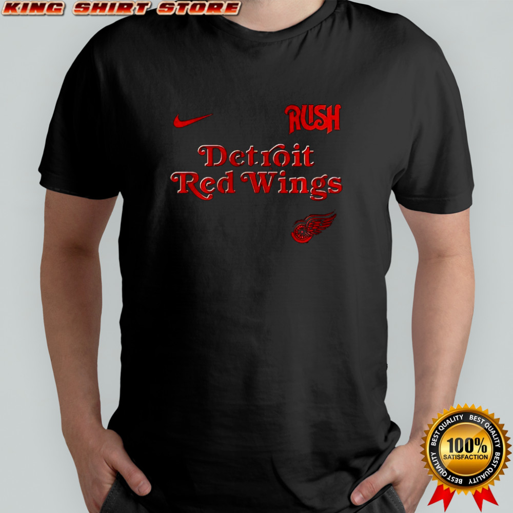 Detroit Red Wings Rush Fifty Something tour logo skull shirt