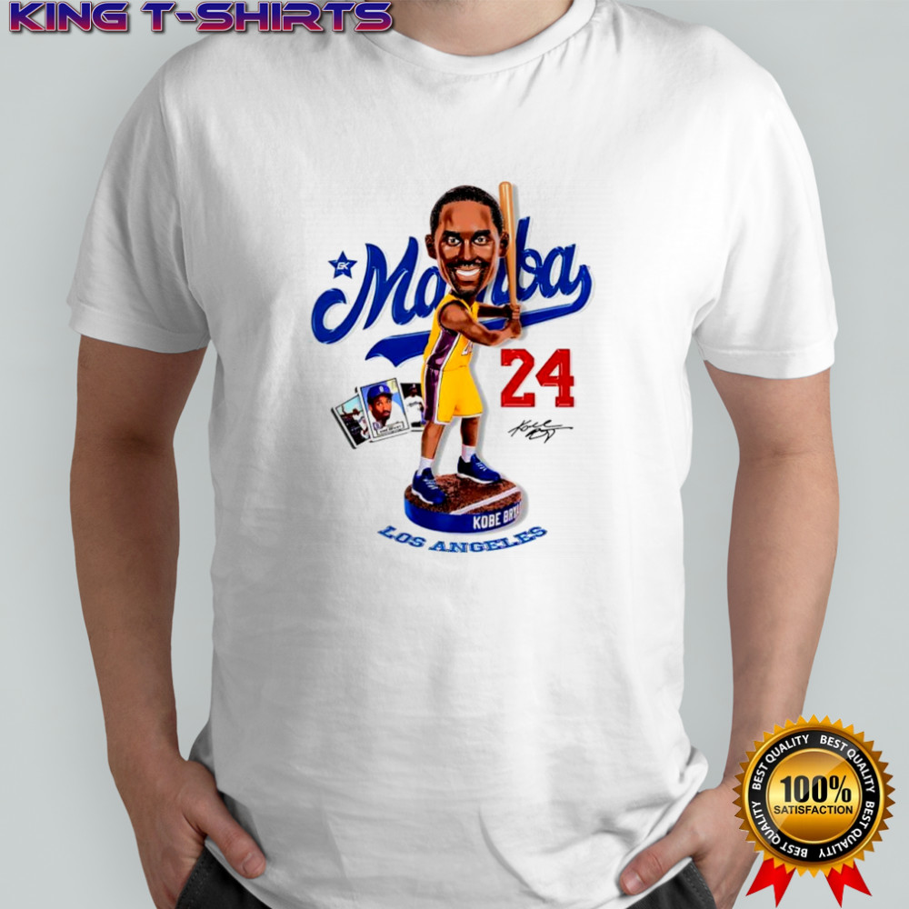 Dodgers player Kobe Bryant signtaure bobblehead graphic shirt