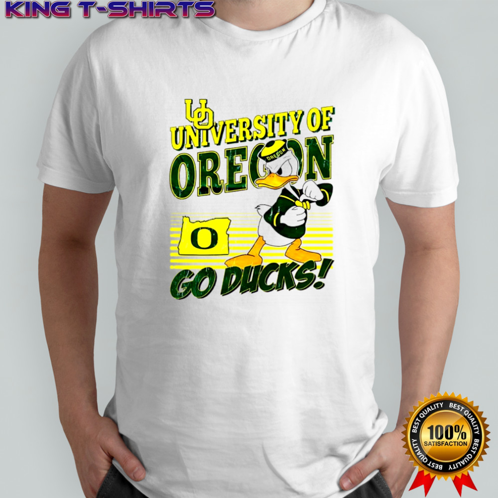 Donald Duck University Oregon Ducks mascot go ducks graphic shirt